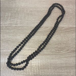 🖤NWOT CLASSIC BLACK VERSATILE SUPER LONG BEADED NECKLACE SET🖤